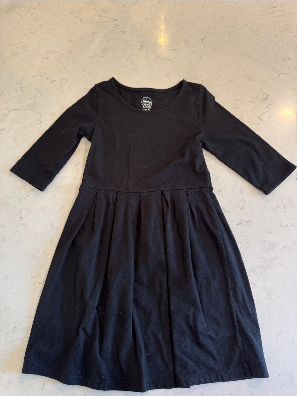 Faded Glory Black Fit-and-Flare Girls' Dress